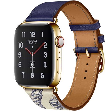 yellow-gold apple watch hermes